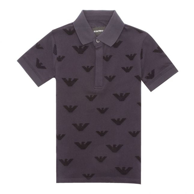 Boys Navy Flock Eagle S/s Polo Shirt