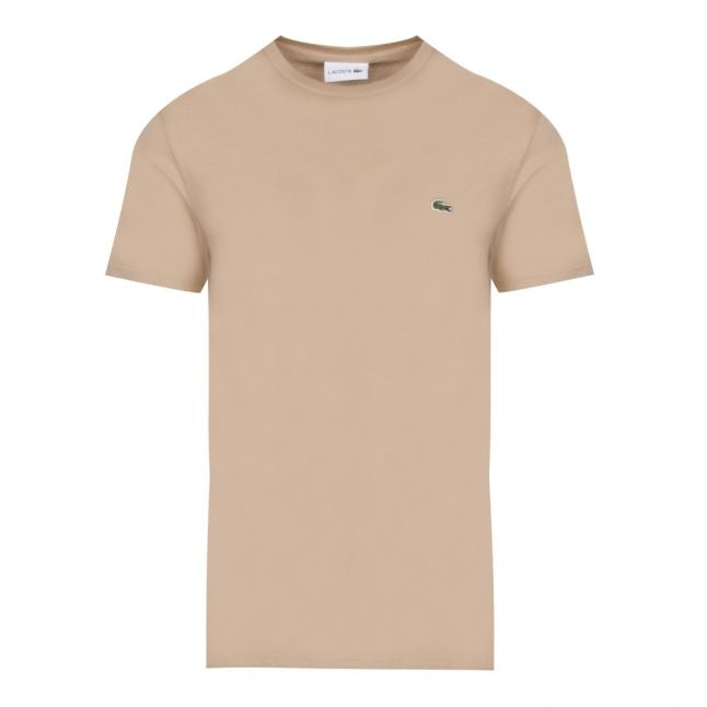 Mens Sand Basic Regular Fit S/s T Shirt