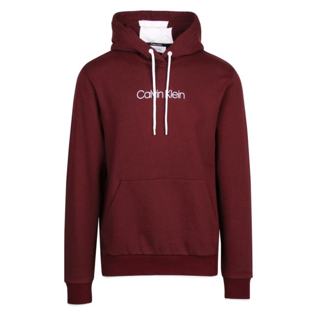 Mens Oxblood Front Logo Hooded Sweat Top