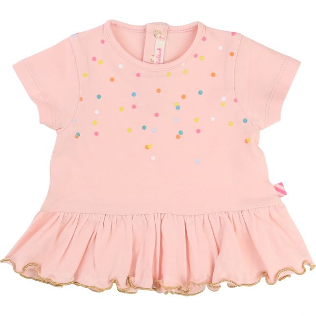 Baby Rose Spot Frill S/s Tee Shirt