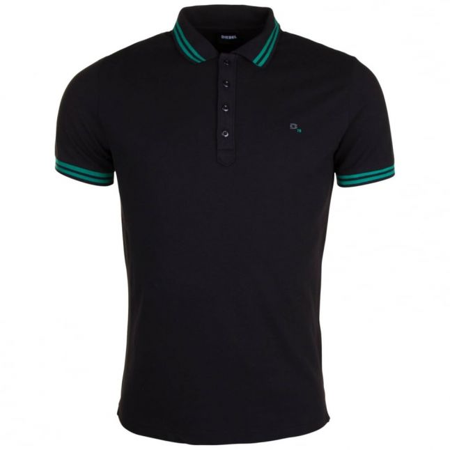 Mens Black T-Randy S/s Polo Shirt