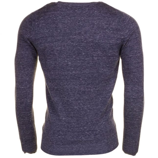 Mens Navy Marl K-Maniky Crew Knitted Jumper