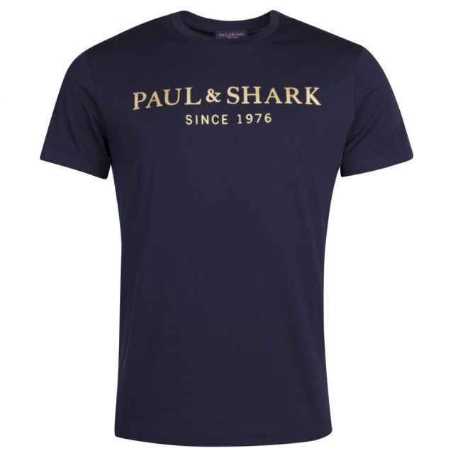 Paul & Shark Mens Blue Chest Logo SF S/s T Shirt