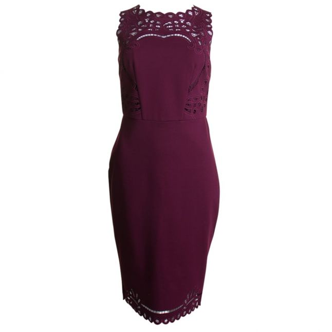 Womens Maroon Verita Midi Bodycon Dress