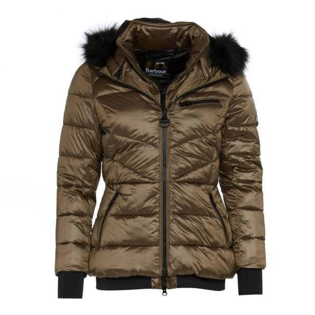 Womens Bronze Premium Strike Hooded Quilted Jacket