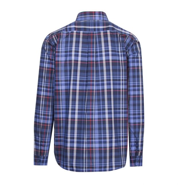 Mens Midnight Blue Check L/s Shirt