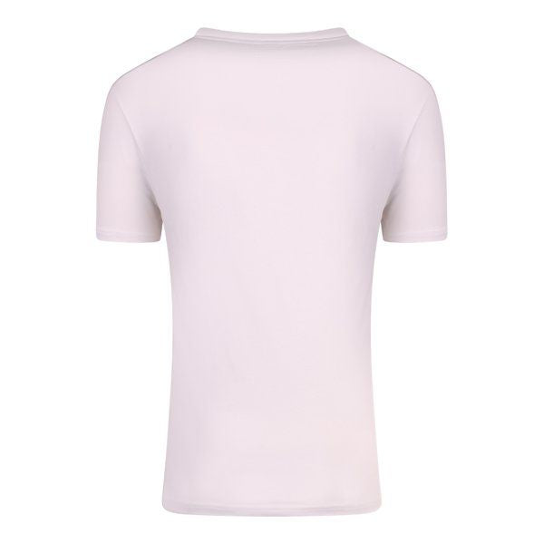 Mens White Tape Shoulder S/s T Shirt