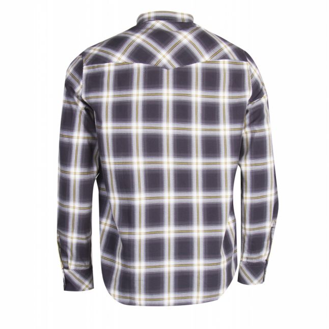 Mens Black S-East-Long A Check L/s Shirt