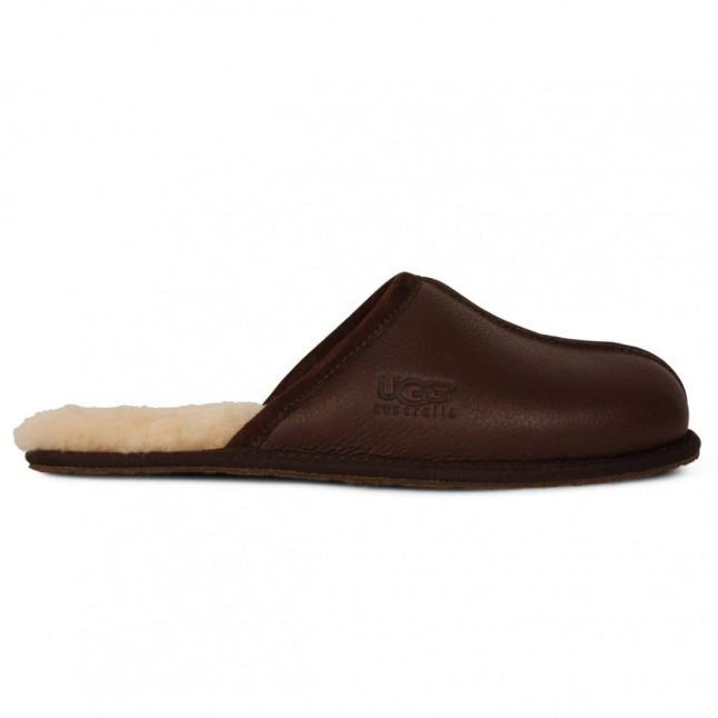 Mens Stout Scuff Leather Slippers