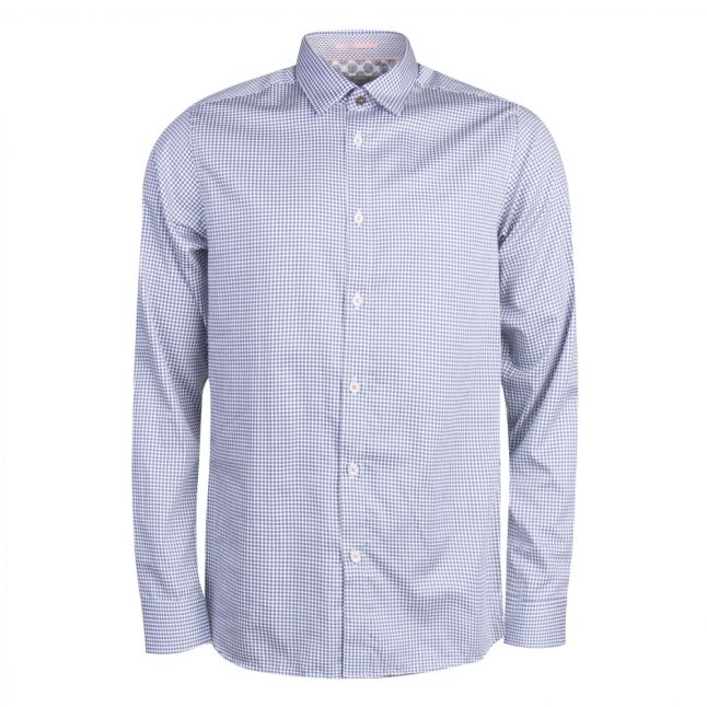 Mens Blue Jenkins Geo L/s Shirt