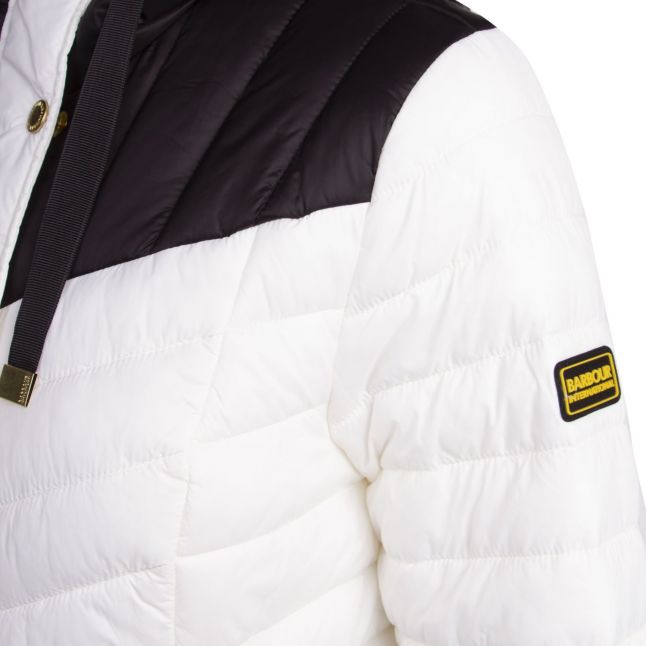 Womens White/Black Lightning Quilted Jacket