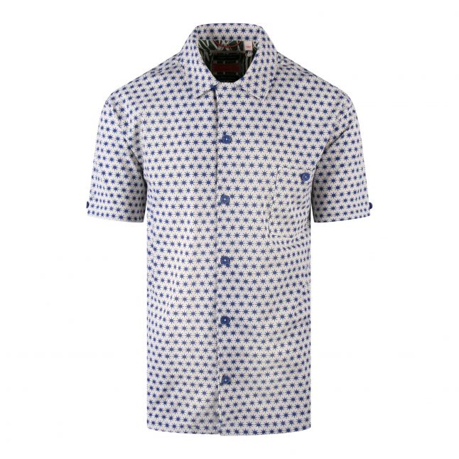 Mens Cream Walsoken UV Sun S/s Shirt