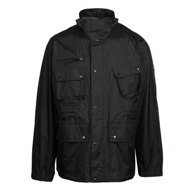 Mens Black Motor Shirt Jacket