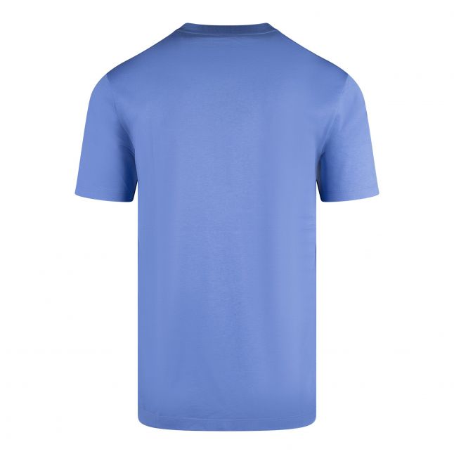 Mens Light Cadet Blue Centre Logo S/s T Shirt