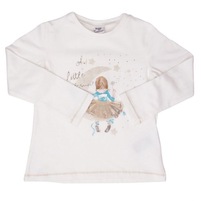 Girls Natural & Ocean Moon L/s T Shirt