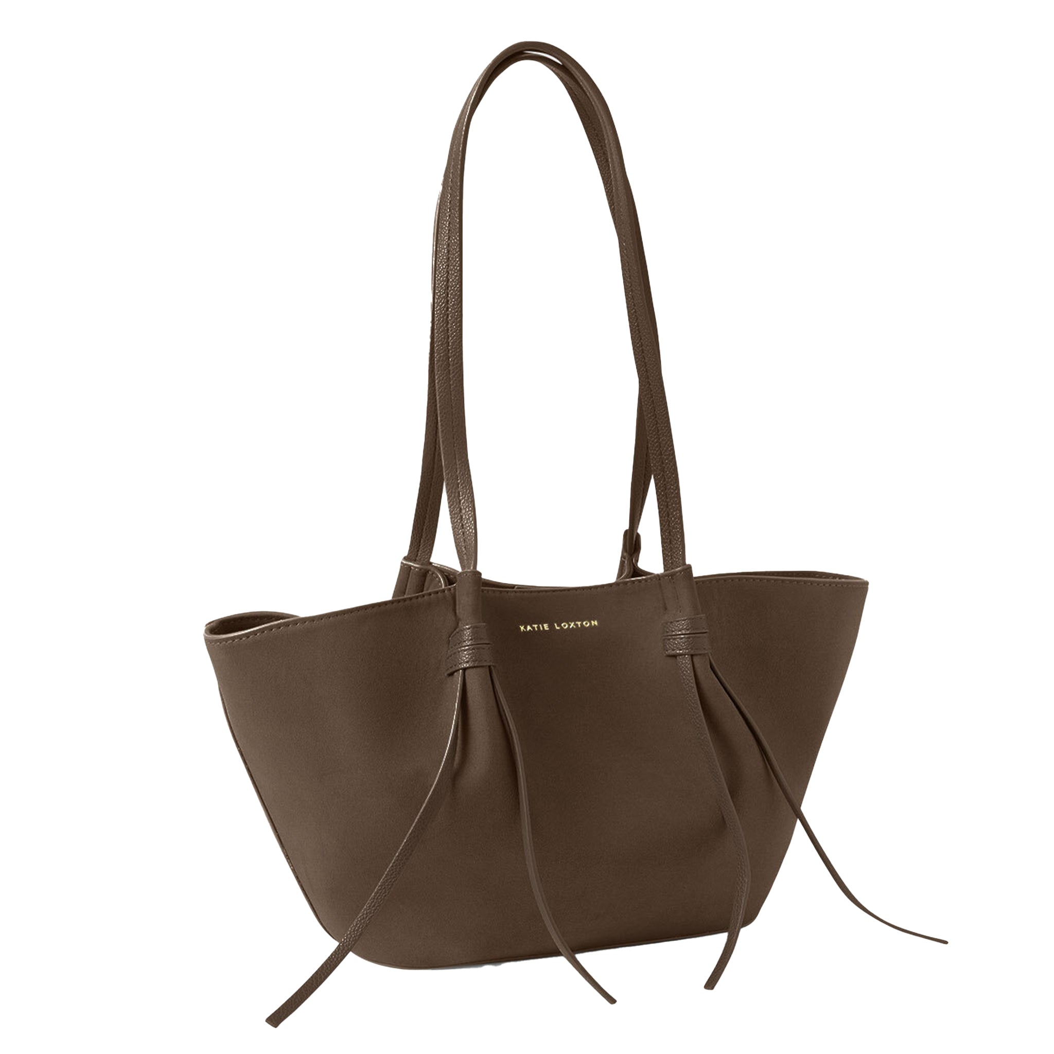 Womens Katie Loxton Chocolate Suedette Celina Small Tote Bag