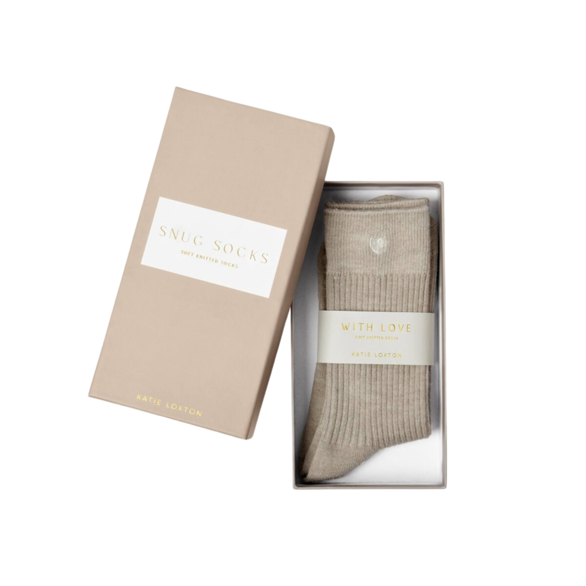 Womens Katie Loxton Taupe Gift Boxed Socks