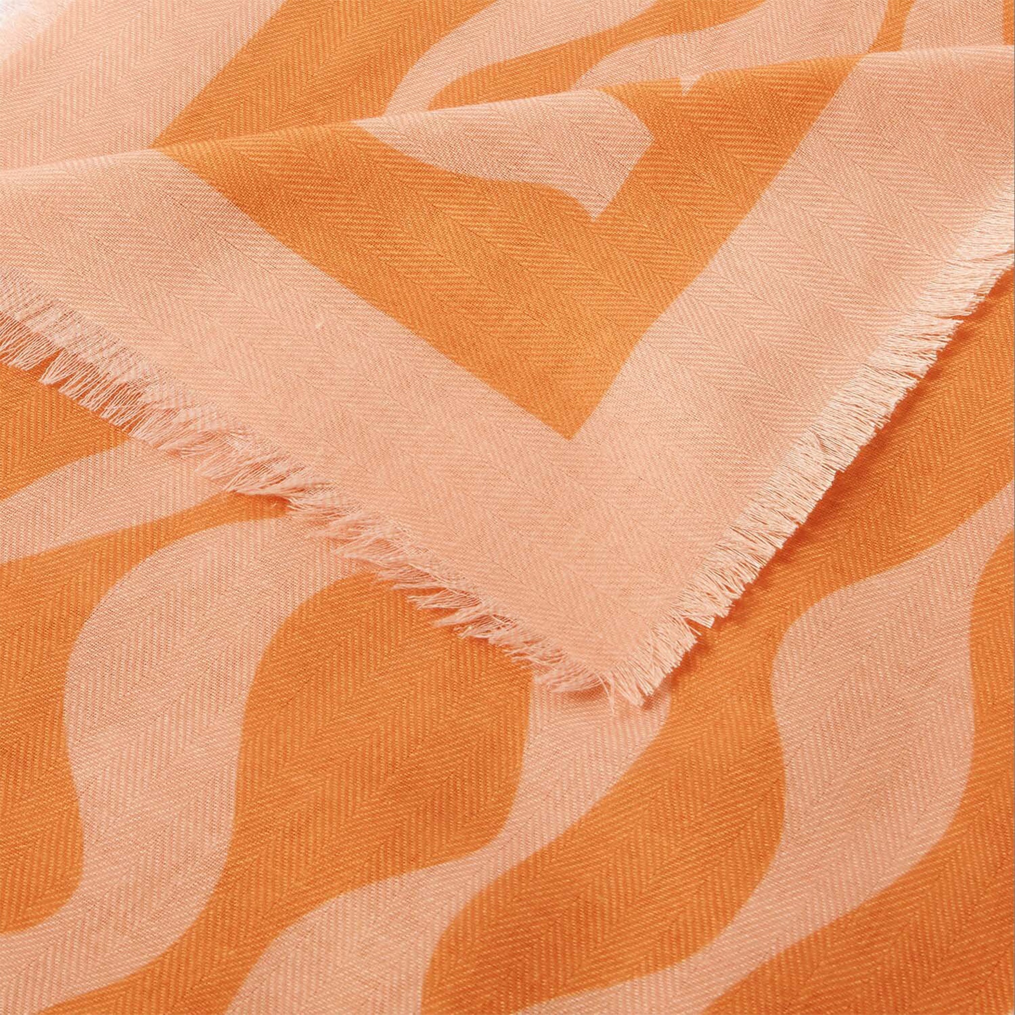 Womens Katie Loxton Orange/Pink Ripple Wave Printed Scarf