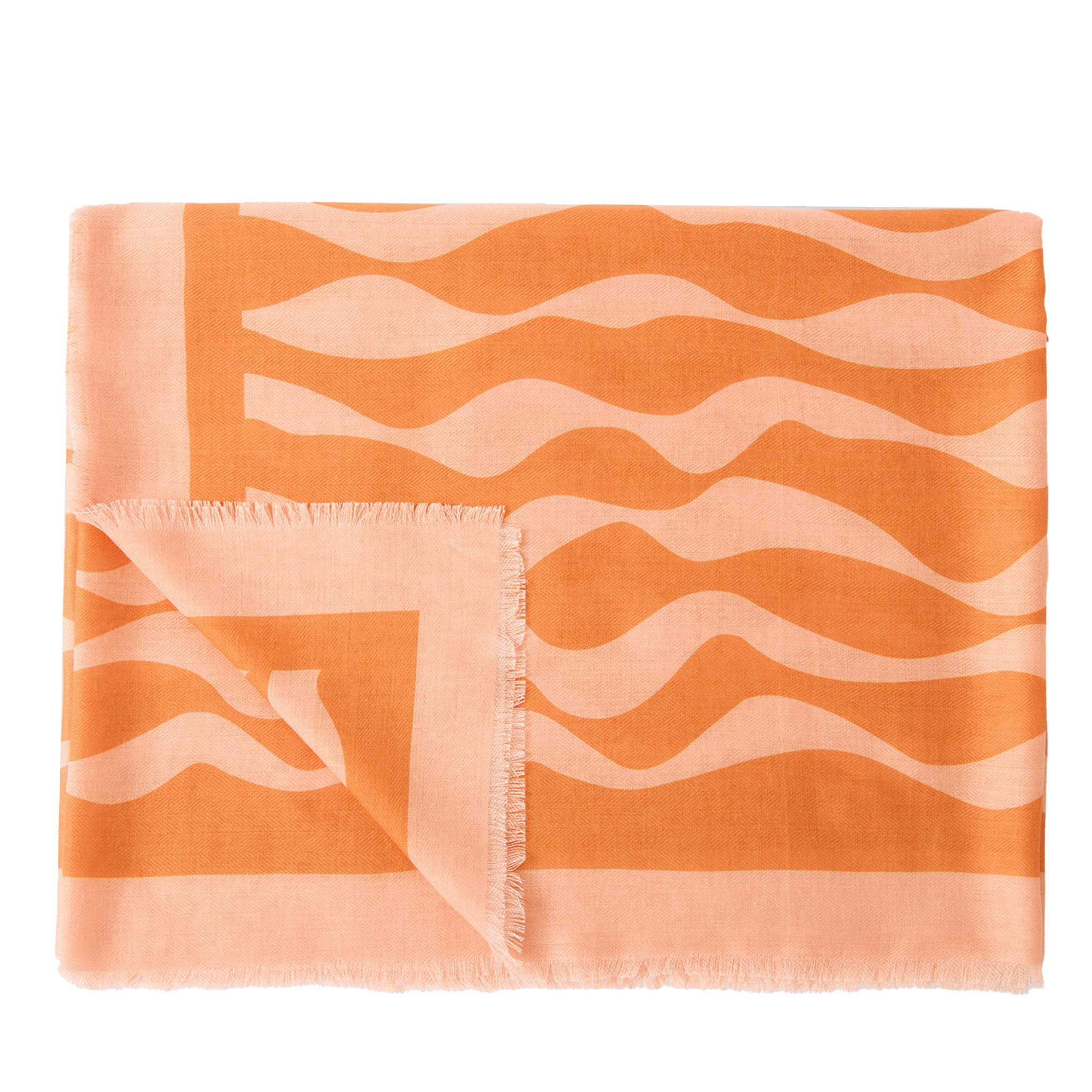 Womens Katie Loxton Orange/Pink Ripple Wave Printed Scarf