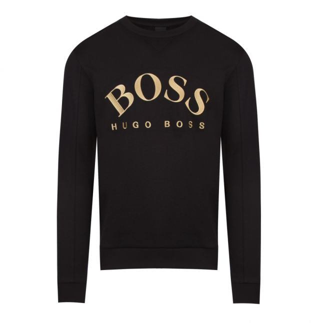 Athleisure Mens Black/Gold Salbo Crew Sweat Top