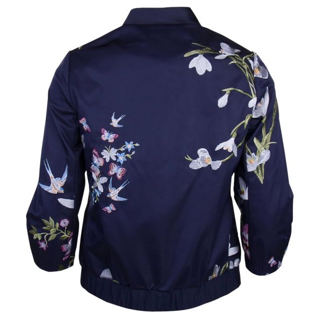 Womens Dark Blue Bloomah Spring Meadow Bomber Jacket