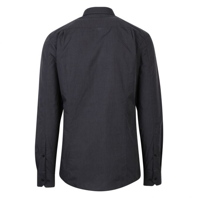 Mens Dark Grey Elisha02 Extra Slim Fit L/s Shirt