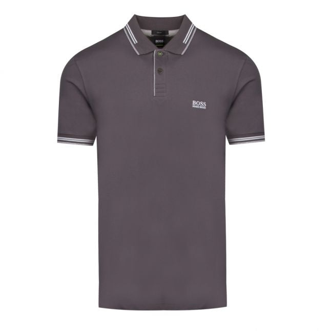 Athleisure Mens Dark Grey Paul Slim Fit S/s Polo Shirt