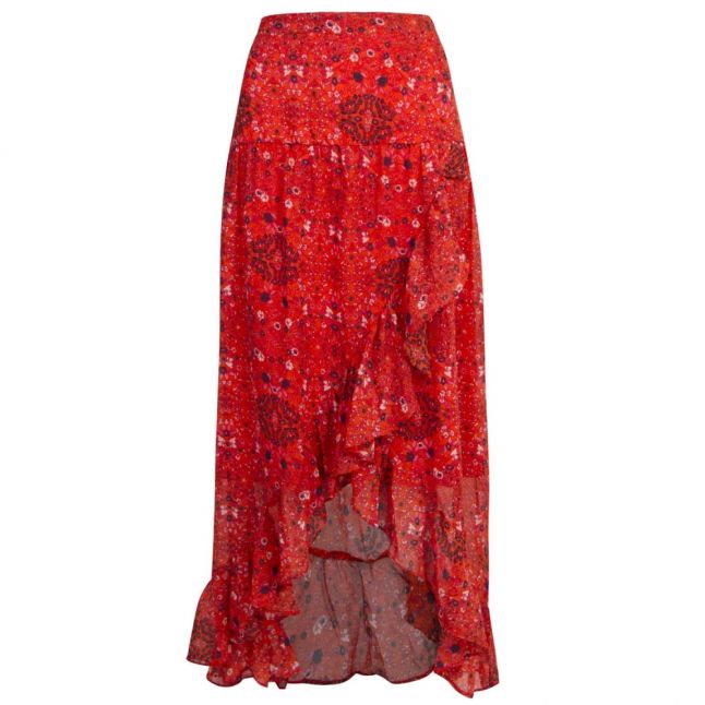 Womens Orange Vinilah Floral Maxi Skirt