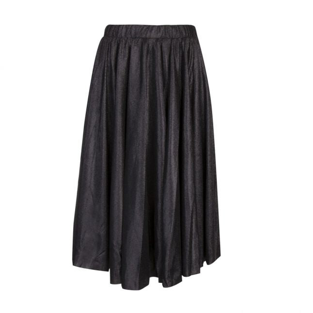 Womens Black Vilena Glitter Midi Skirt