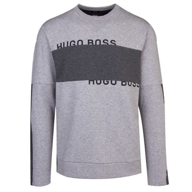 Athleisure Mens Salbo 2 Block Logo Crew Neck Sweat Top