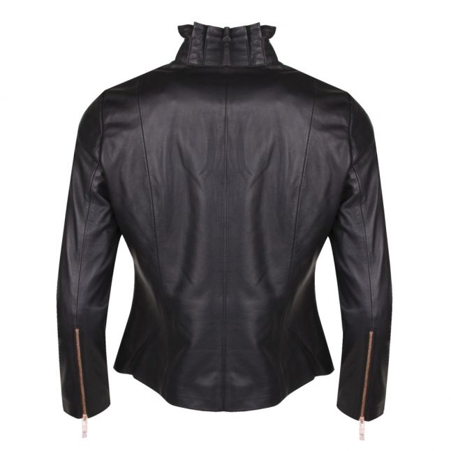 Womens Black Trekma Leather Jacket