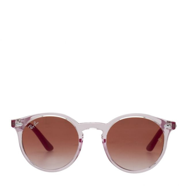 Girls Transparent Pink RJ9064s Round Sunglasses