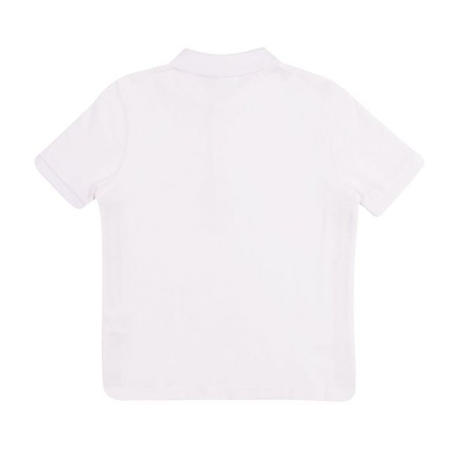 Boys White Triple Gold S/s Polo Shirt