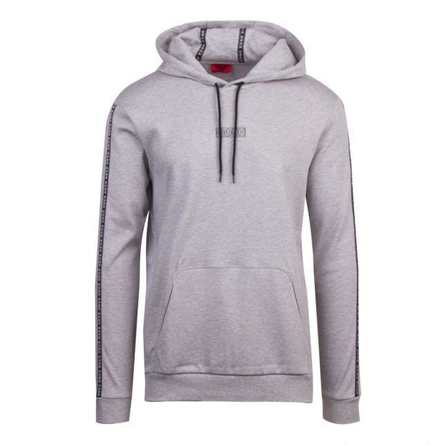 Mens Light Grey Dercolano Hooded Sweat Top