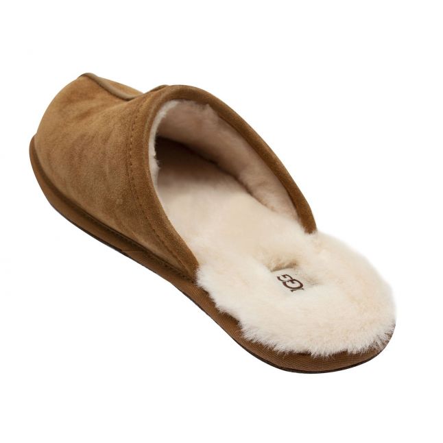 Mens Chestnut Scuff Slippers