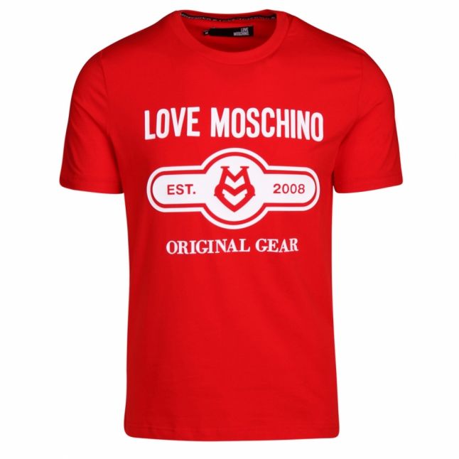 Mens Red Chest Panel Logo Slim Fit S/s T Shirt