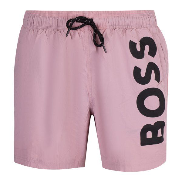 Mens BOSS Pastel Pink Octopus Swim Shorts