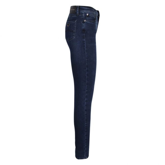 Womens Dark Blue J20 Mid Rise Skinny Jeans