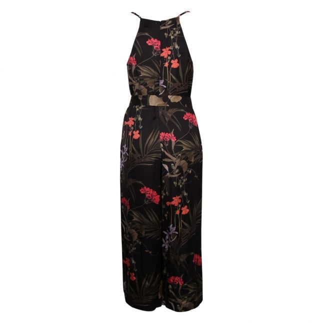 Womens Black Calline Highland Frill Jumpsuit