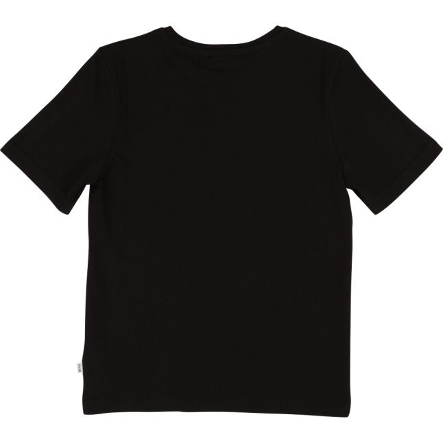 Boys Black Graphic Logo S/s T Shirt