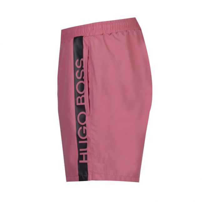 Mens Dusky Pink Dolphin Side Logo Swim Shorts