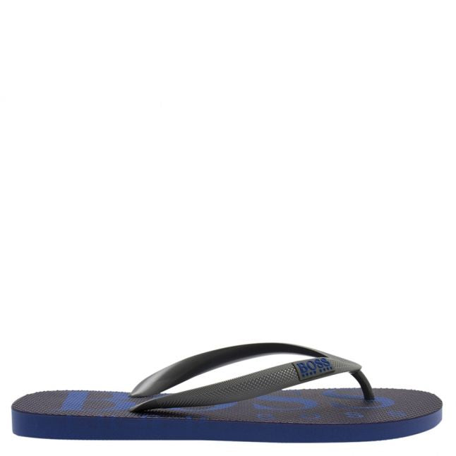 Mens Blue Wave Logo Flip Flops