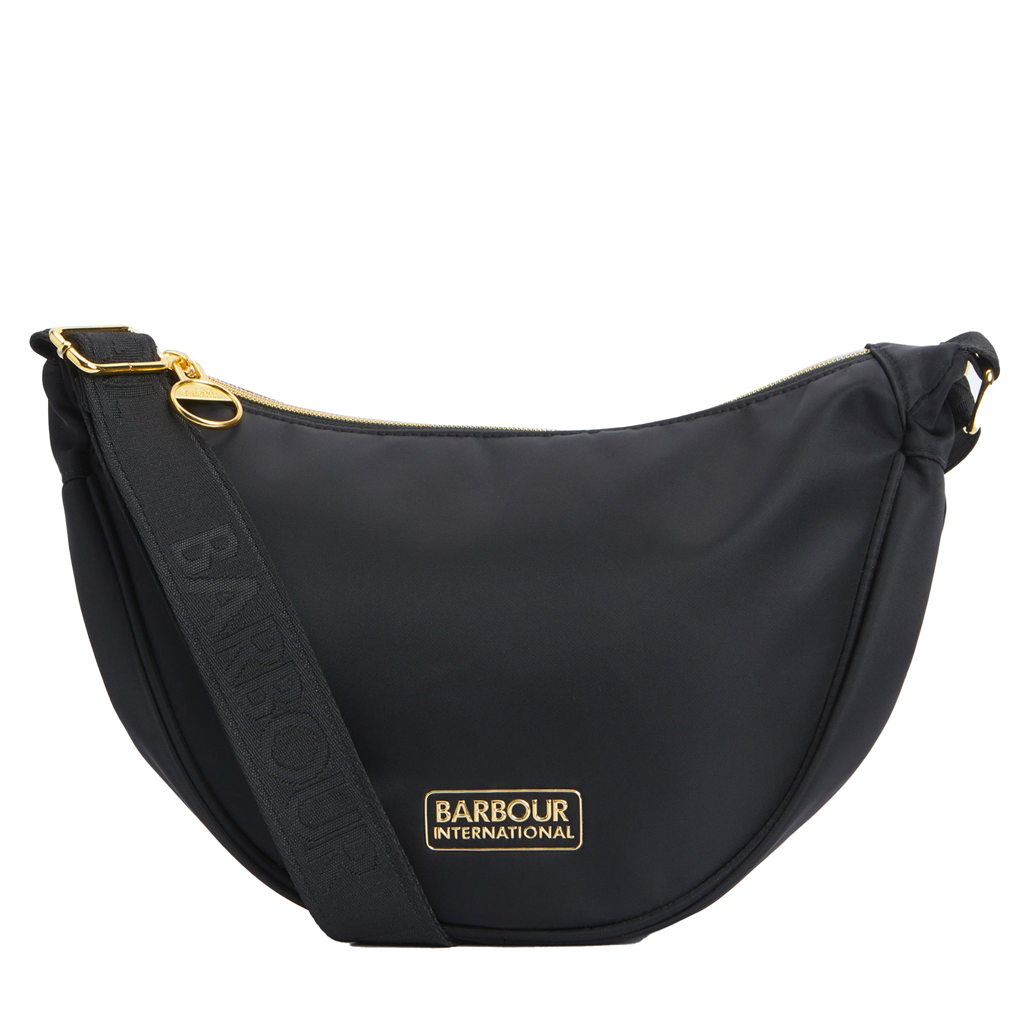 Womens Barbour International Black Qualify Sling Bag