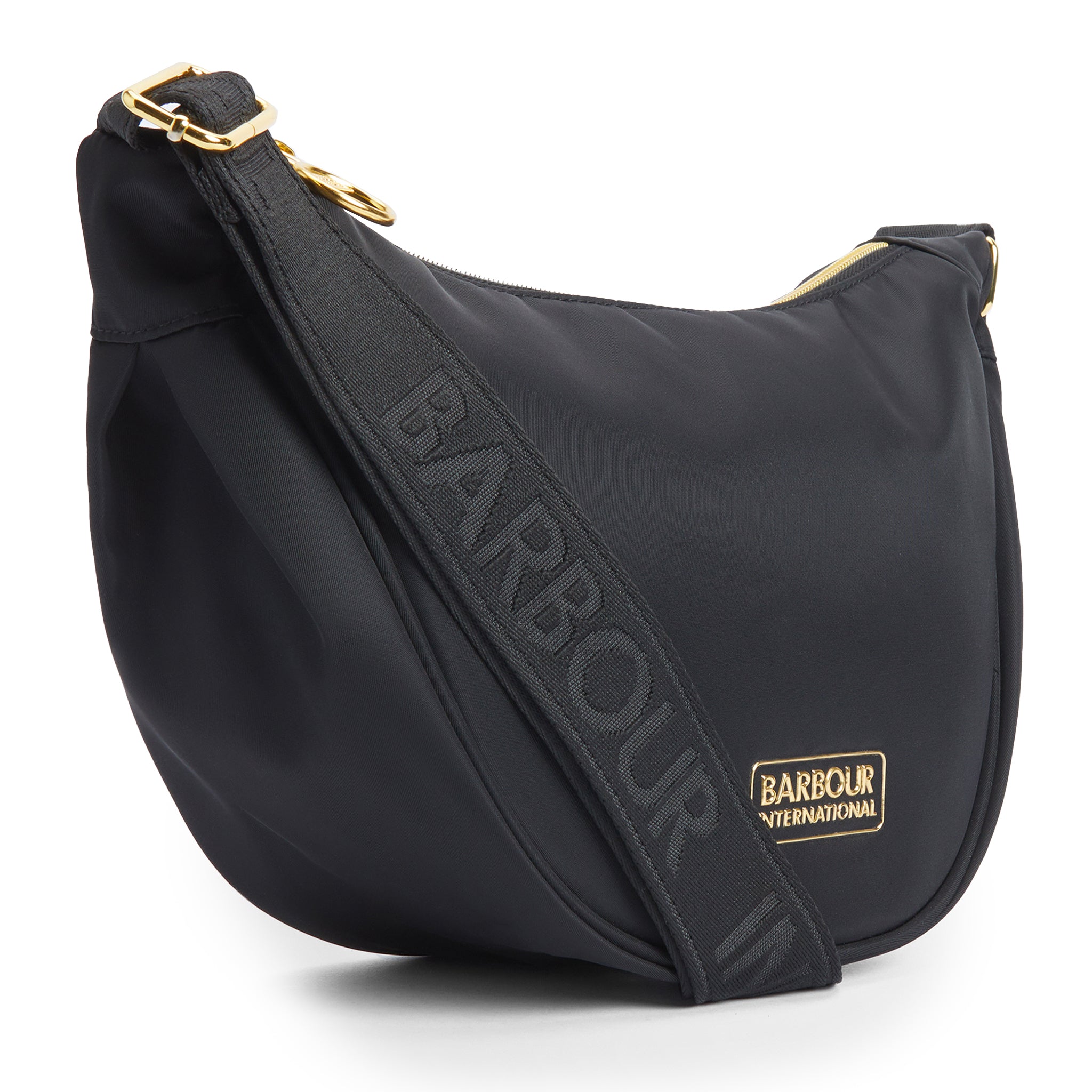 Womens Barbour International Black Qualify Sling Bag