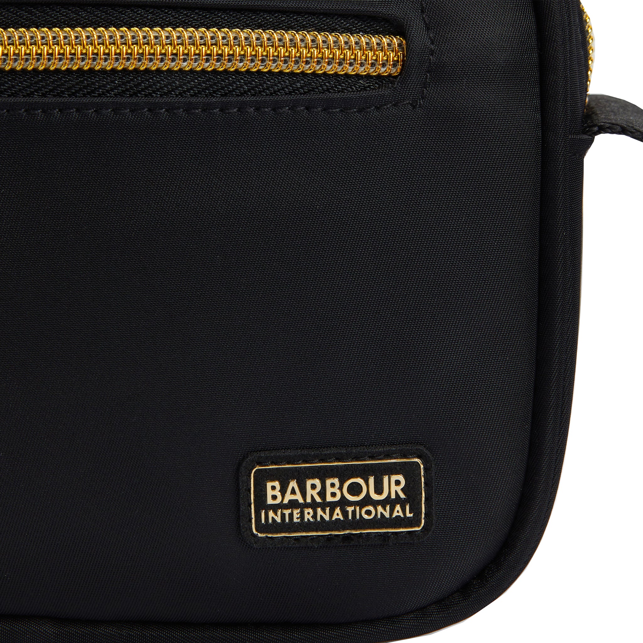 Womens Barbour International Black Qualify Micro Crossbody Bag