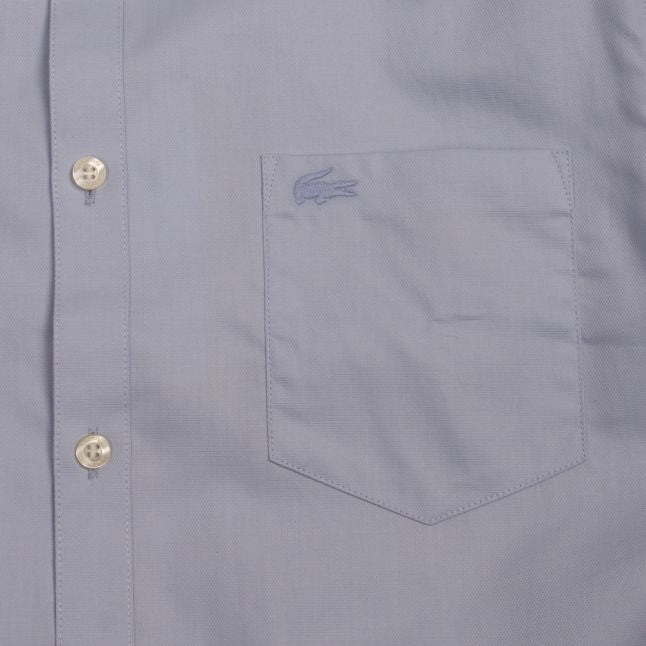 Mens Blue/Lagoon Stretch Poplin Regular Fit S/s Shirt