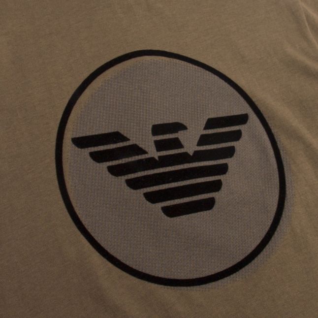 Boys Khaki Circle Eagle S/s T Shirt