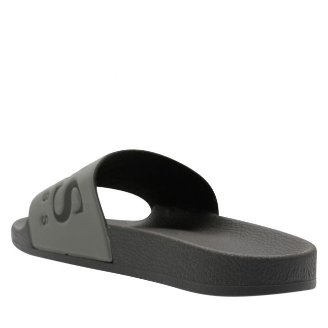 Mens Dark Green Solar Slide Logo Slides