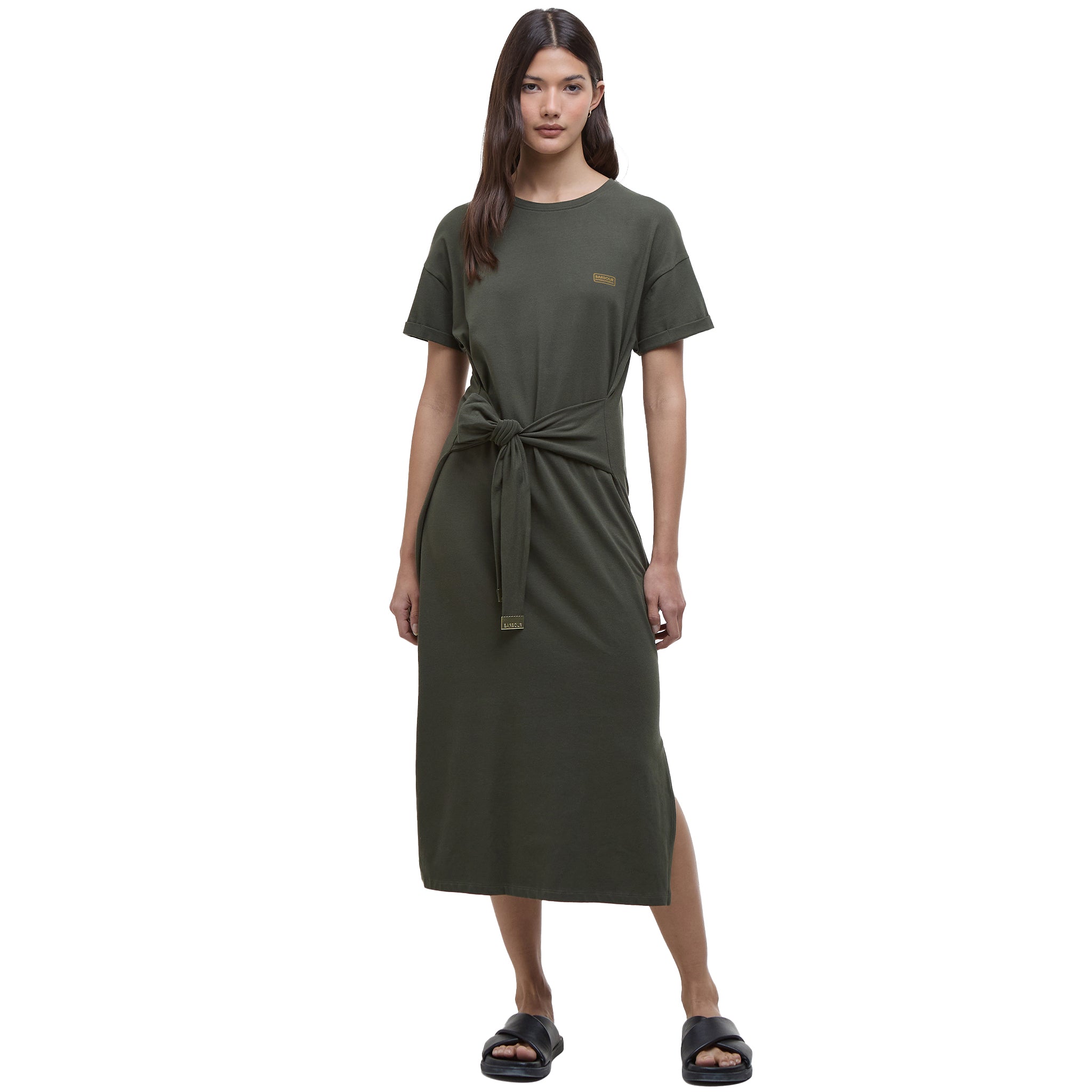 Womens Barbour International Envy Green Whitson Midi Dress