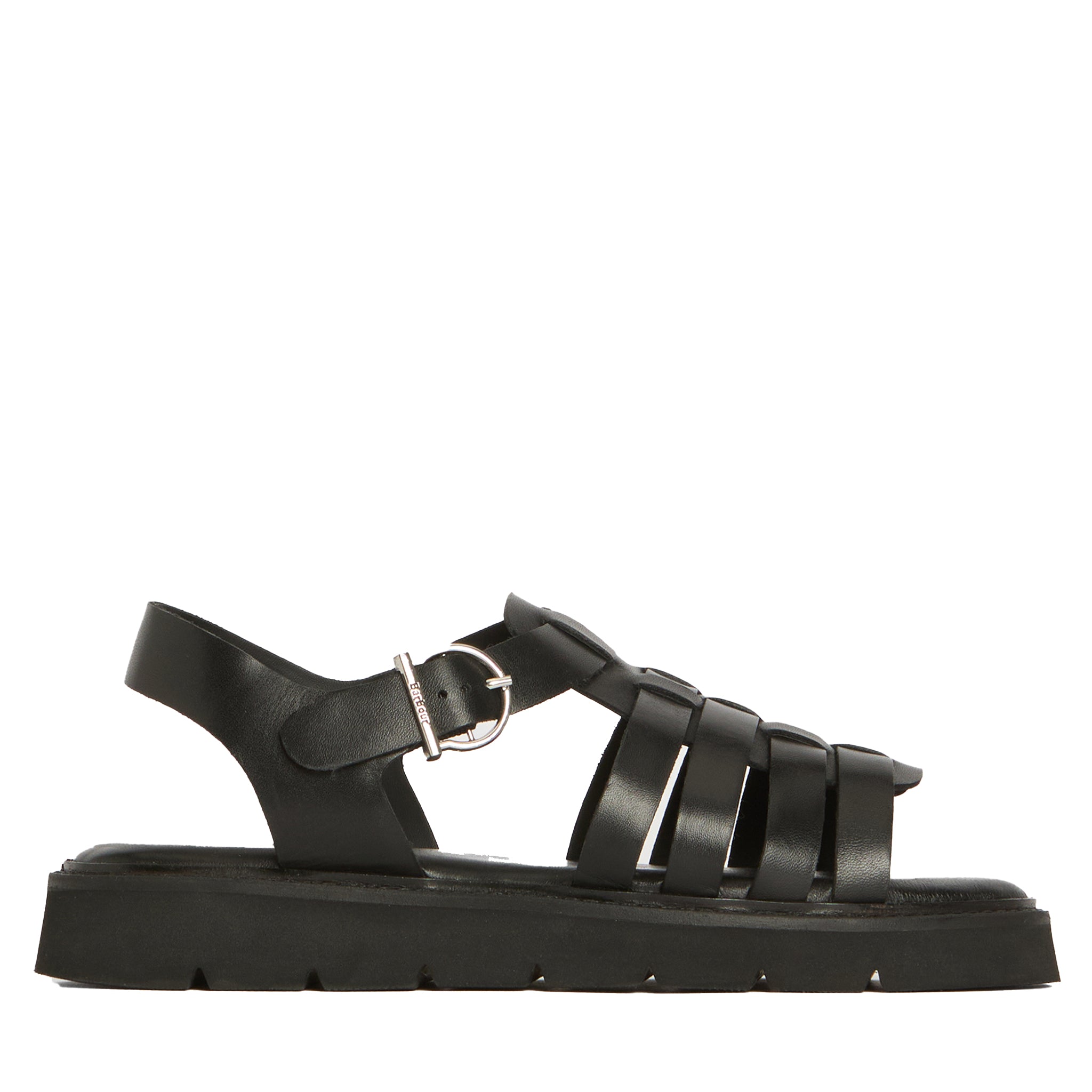 Womens Barbour Black Otterburn Sandals